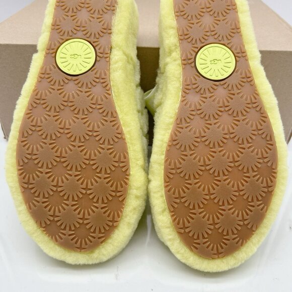 UGG Women's Fluff Yeah Slide Poppy Slipper Platform Pollen Yellow 1118459 US 6 - Picture 10 of 12
